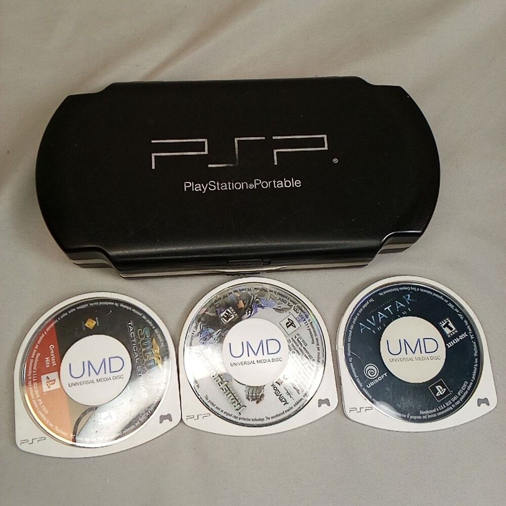 Sony PSP Game Lot Of 3 Socom Transformers Avatar OEM Protective Hard Case Shell